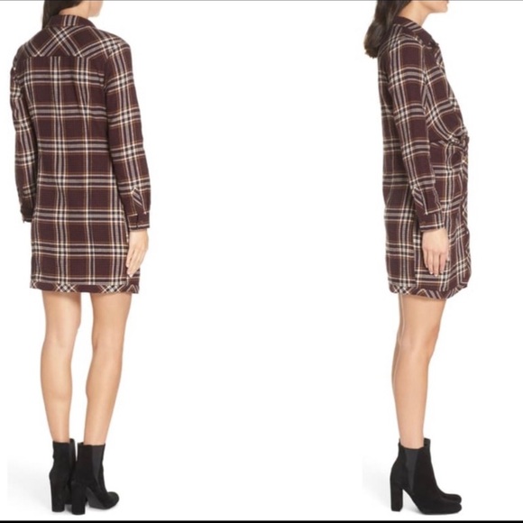 Heartloom Claude Twist Front Plaid Shirt Dress - Picture 3 of 5